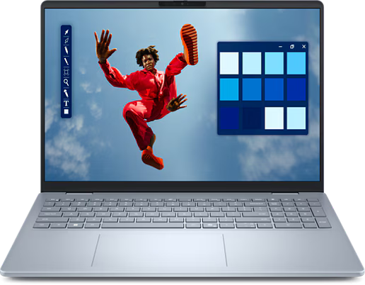Dell 16 Plus laptop with a sleek aluminum chassis, 16-inch 3K display, and thin bezels, ideal for creators and developers.