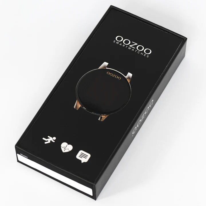 Oozoo Smartwatch with sleek design, fitness tracking, and customizable watch face.